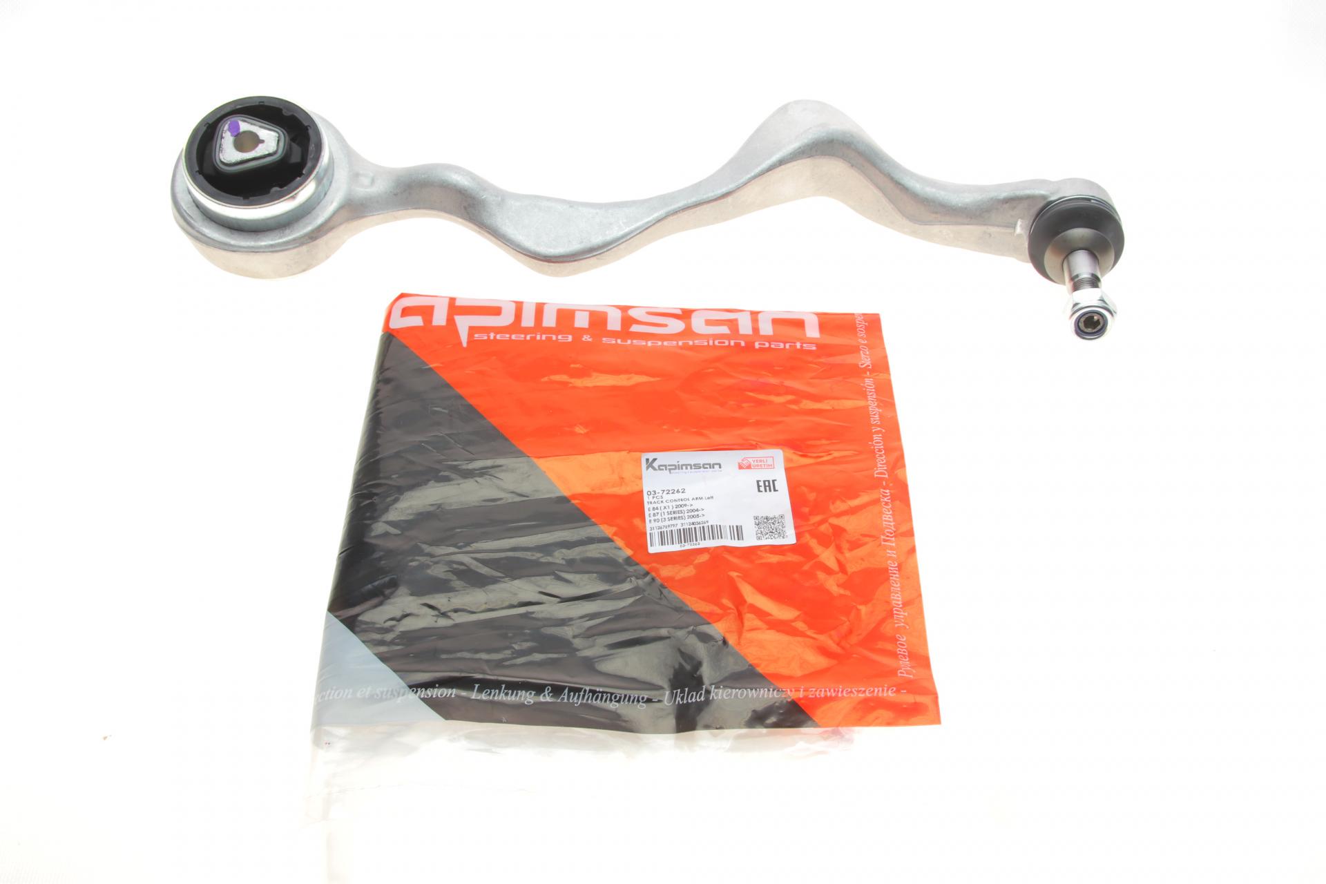 Рычаг подвески KAPIMSAN передний/снизу/спереди L BMW 1 E87/3 E90-E93/X1 E84 04-12 (03-72262)