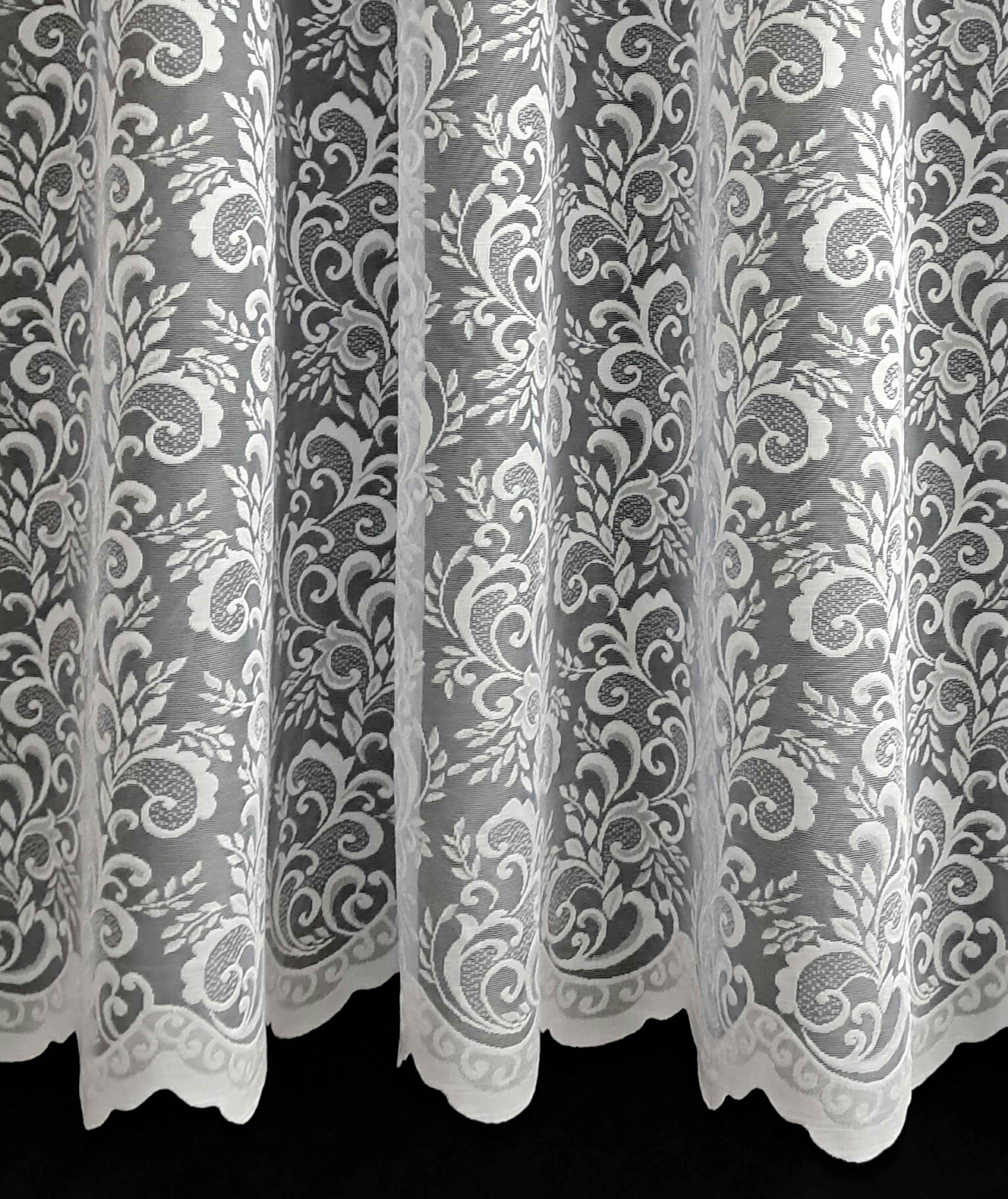 Гардина кухонная жаккардовая короткая 170х400 см Белый (1584.1) - фото 3