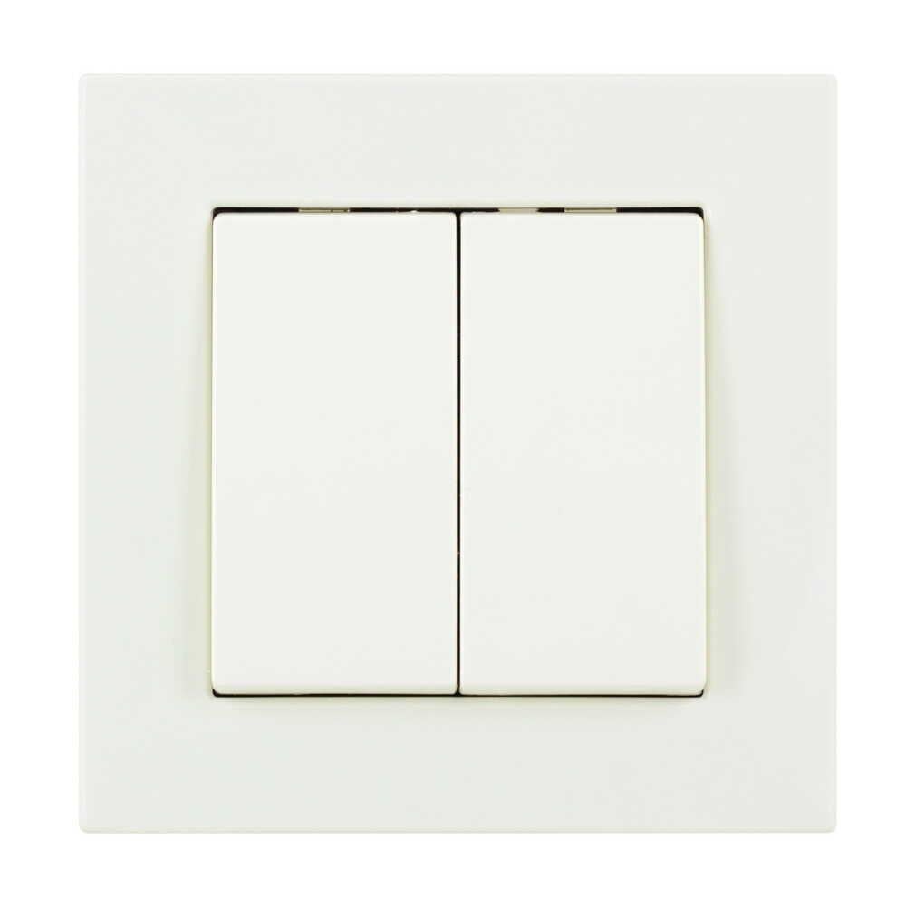 Вимикач двоклавішний Nilson Moda Білий (21112003)