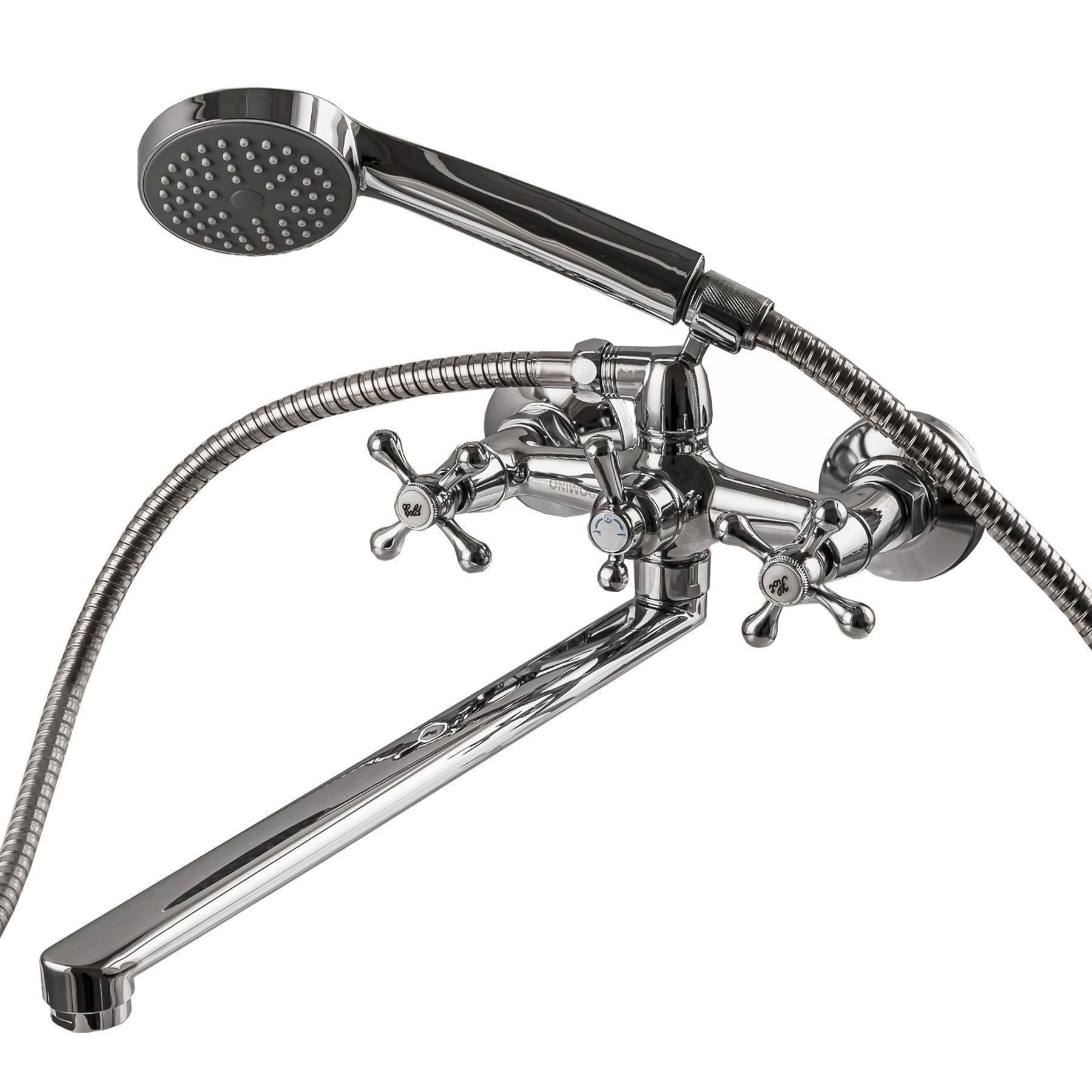 Смеситель для ванны с длинным изливом DOMINO EDL-212 Хром (13991)