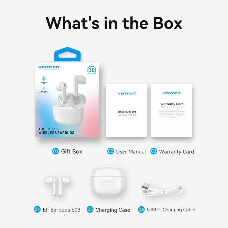 Навушники бездротові Vention Elf E03 Bluetooth 5.3 TWS 10 мм 30 год відтверення AAC/SBC Hi-Fi водонепроникні IPX5 Синій (NBHS0) - фото 15 Навушники бездротові Vention Elf E03 Bluetooth 5.3 TWS 10 мм 30 год відтверення AAC/SBC Hi-Fi водонепроникні IPX5 Синій (NBHS0) - фото 15