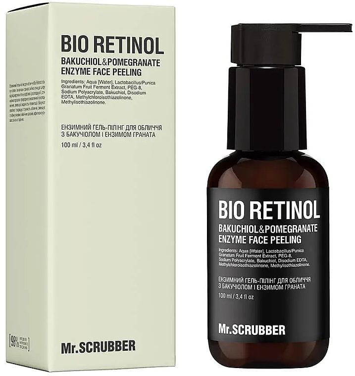 Гель пилинг для лица энзимный Mr.SCRUBBER Bio Retinol с бакучиолом и энзимом граната 100 мл (18303)