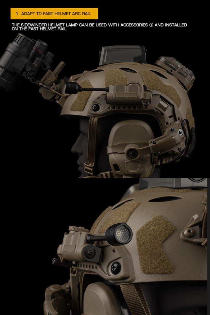 Фонарь универсальный на шлем Sidewinder MPLS 5 LED IFF-маячок - фото 7 Фонарь универсальный на шлем Sidewinder MPLS 5 LED IFF-маячок - фото 7