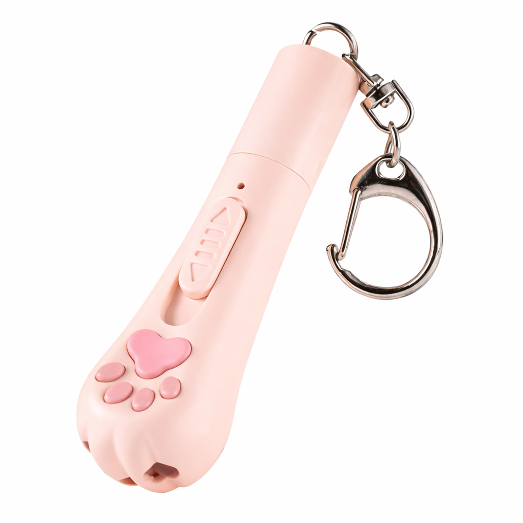 Лазерна указка для котів Котяча лапка USB з акумулятором 5 проекцій ультрафіолетовий Рожевий