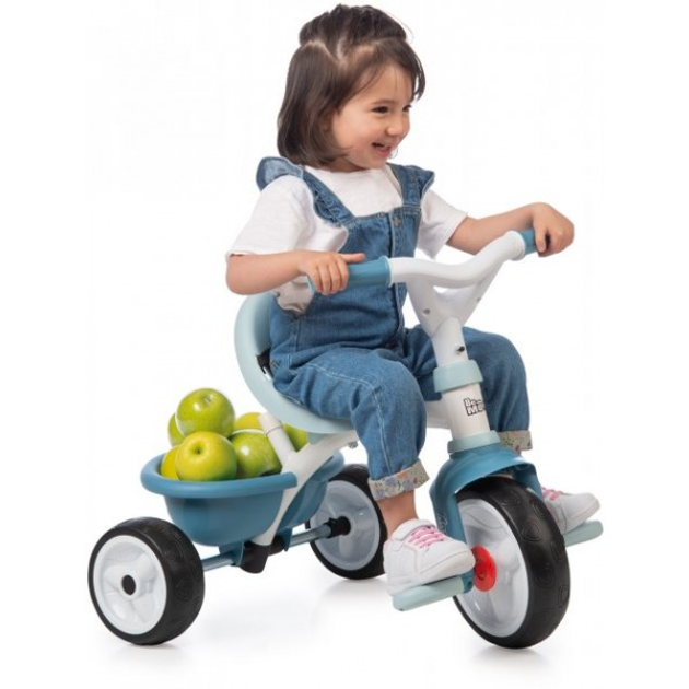 Велосипед трехколесный Smoby Be Move Blue 740331 с родительской ручкой Голубой - фото 2