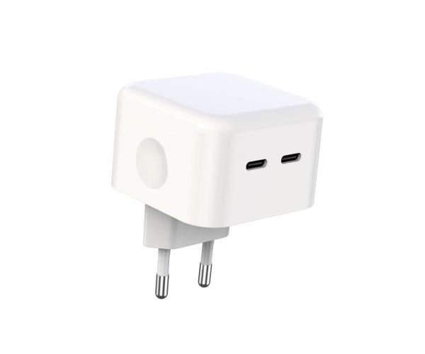 Устройство зарядное сетевое Xo L102 Quick Charge 3.0 2Type-C/35W/Type-C/Type-C White