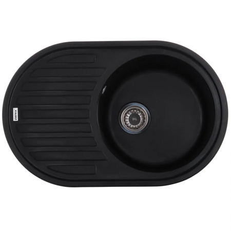 Кухонная мойка Zerix ZS-7750R-14 765х495х200 мм Черный металлик (ZX4562)