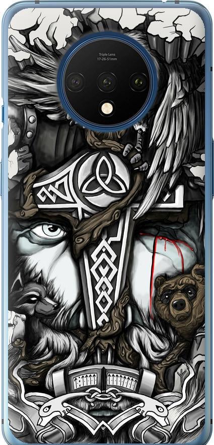 Чехол на OnePlus 7T Тату Викинг (4098u-1809-42517) Чехол на OnePlus 7T Тату Викинг (4098u-1809-42517)