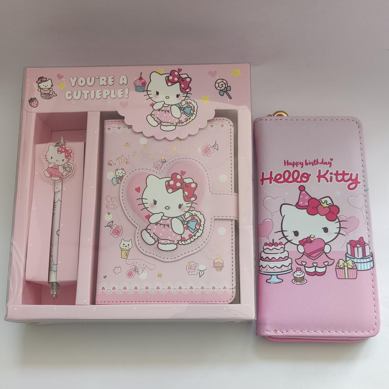 Набір подарунковий для дівчат Hallo Kitty щоденник/ручка/гаманець (2277106560)