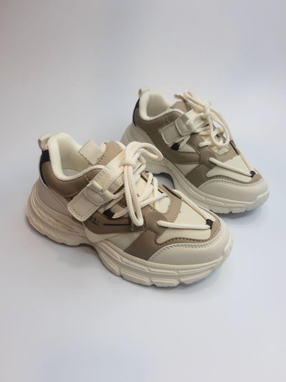 Кроссовки для девочки Clibee р. 37 23,3 см Бежевый (396-2 beige)