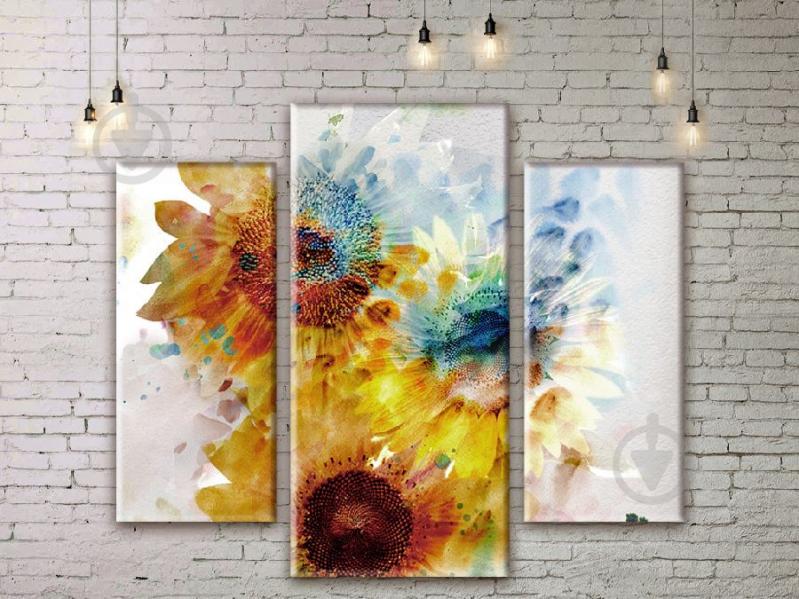 Модульная картина ArtStar цветы Подсоднухи ADFL0194 размер 150 х 180 см