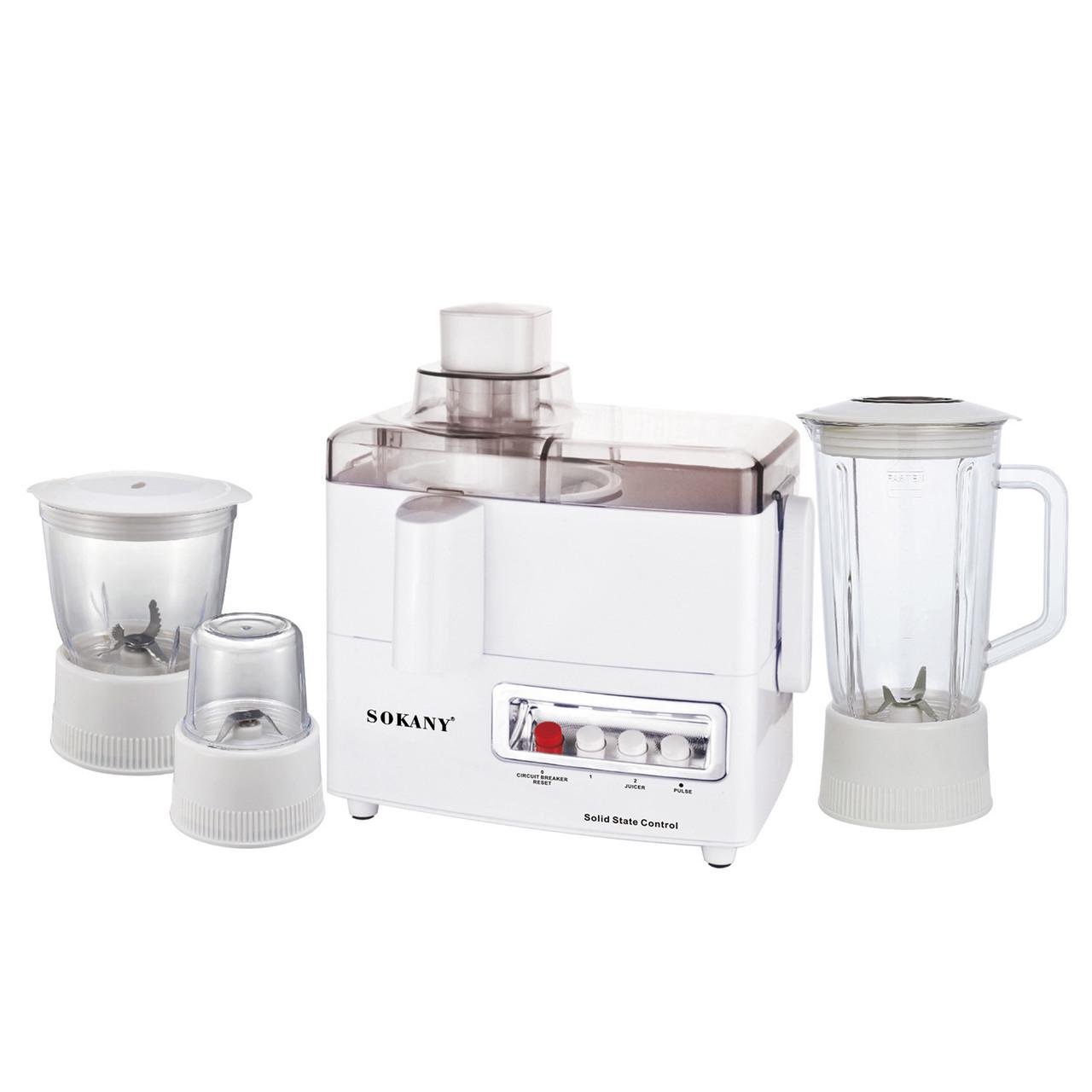 Кухонный комбайн Sokany SK-03029 4в1 с соковыжималкой Белый (27968243)