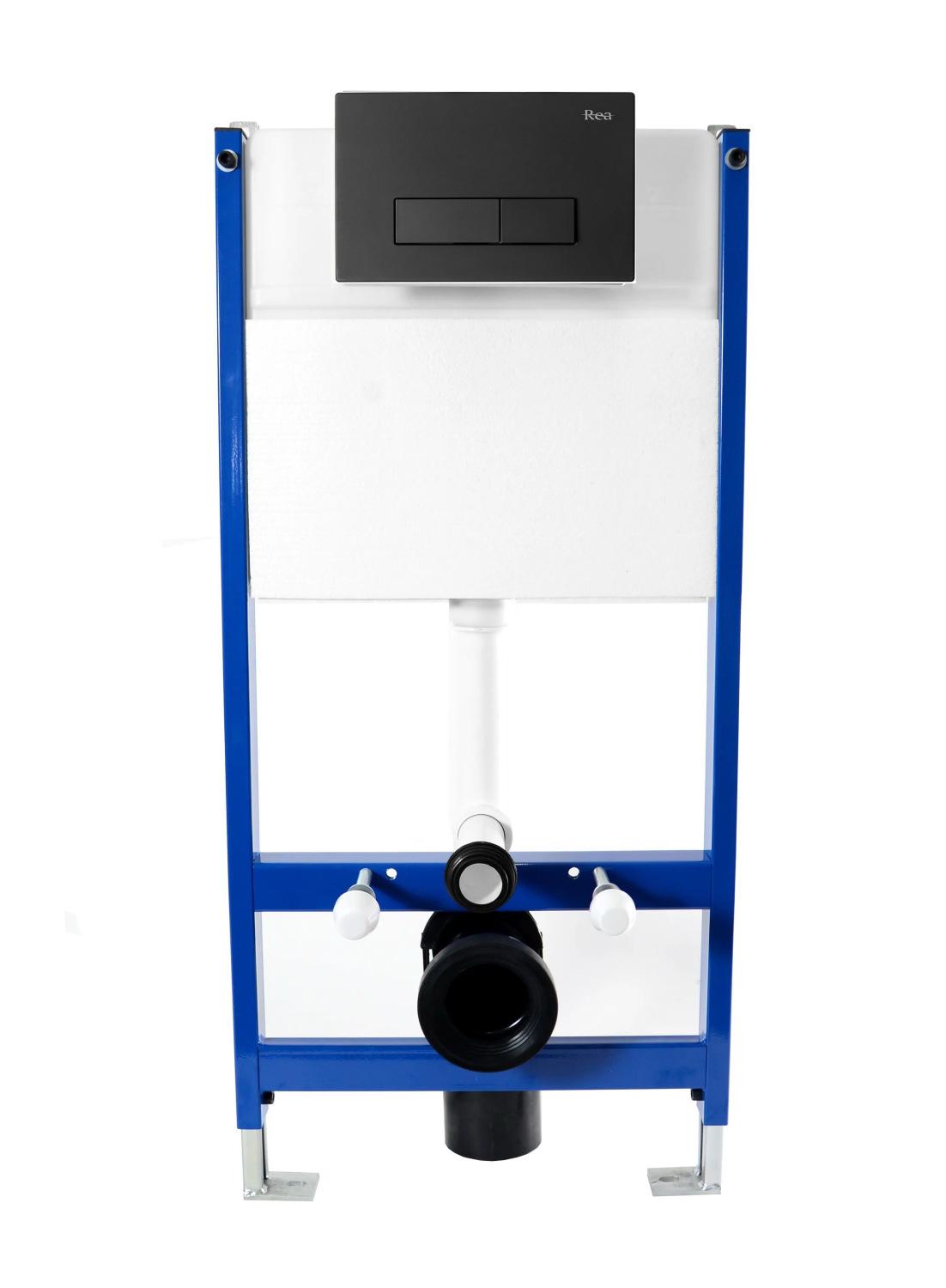 Инсталляционная система для унитаза REA H BLACK REA-E3650 с кнопкой Черный (133848)