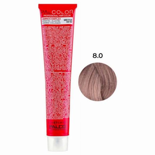 Крем-краска для волос профессиональная PALCO с комплексом аминокислот 100 мл 8.0 блонд светлый (2518195493)