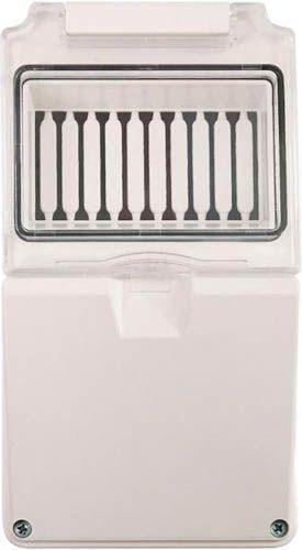 Щит розподільчий ERKA-030 120x220x110 на 5 модулів прозорі дверцята IP65 (28689454)