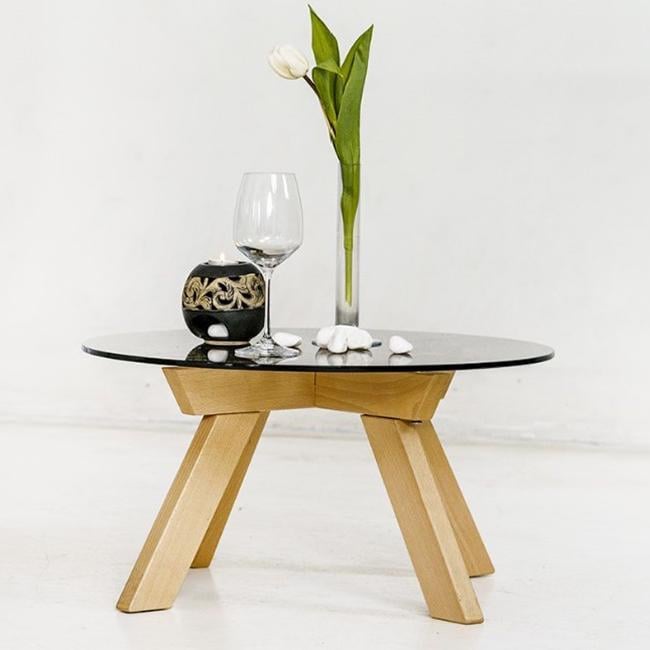 Журнальный столик Woodman Allegro из массива дерева тонированное стекло Бук - фото 4 Журнальный столик Woodman Allegro из массива дерева тонированное стекло Бук - фото 4