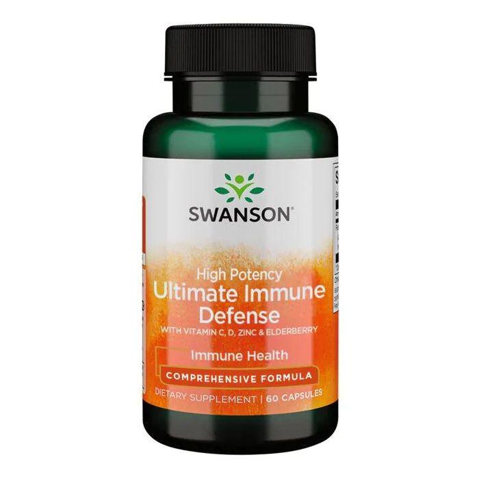 Витамины для иммунитета Swanson High Potency Ultimate Immune Defense with C D Zinc & Elderberry 60 capsules