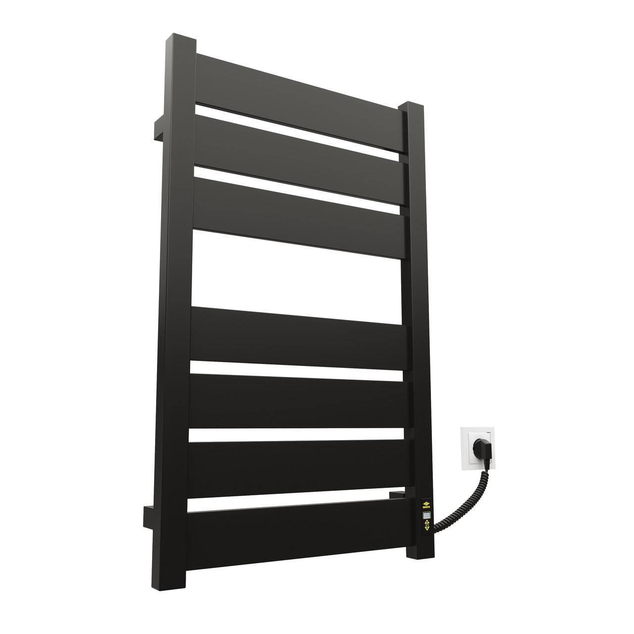 Полотенцесушитель электрический KOSSER Волс ER с таймером 800х500 мм Черный