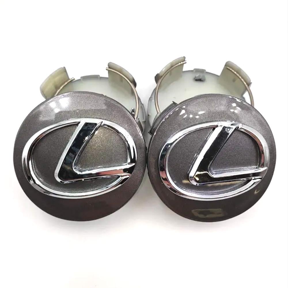 Заглушки для литых дисков LEXUS ES/GS/LS/RX/IS/RZ 61 мм 4 шт. Темно-серый