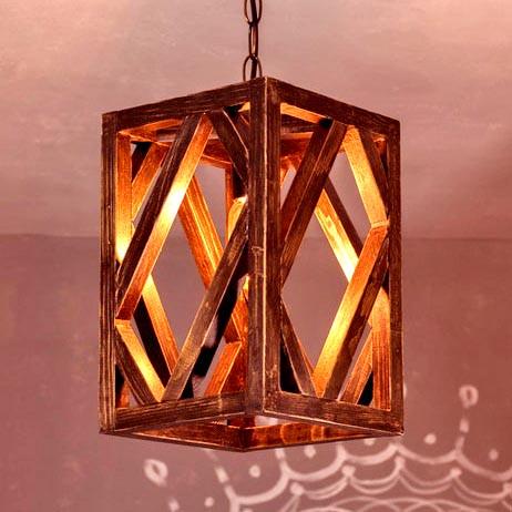 Подвесной светильник из дерева Бандоро Савоярди (ЛЮС-000915)