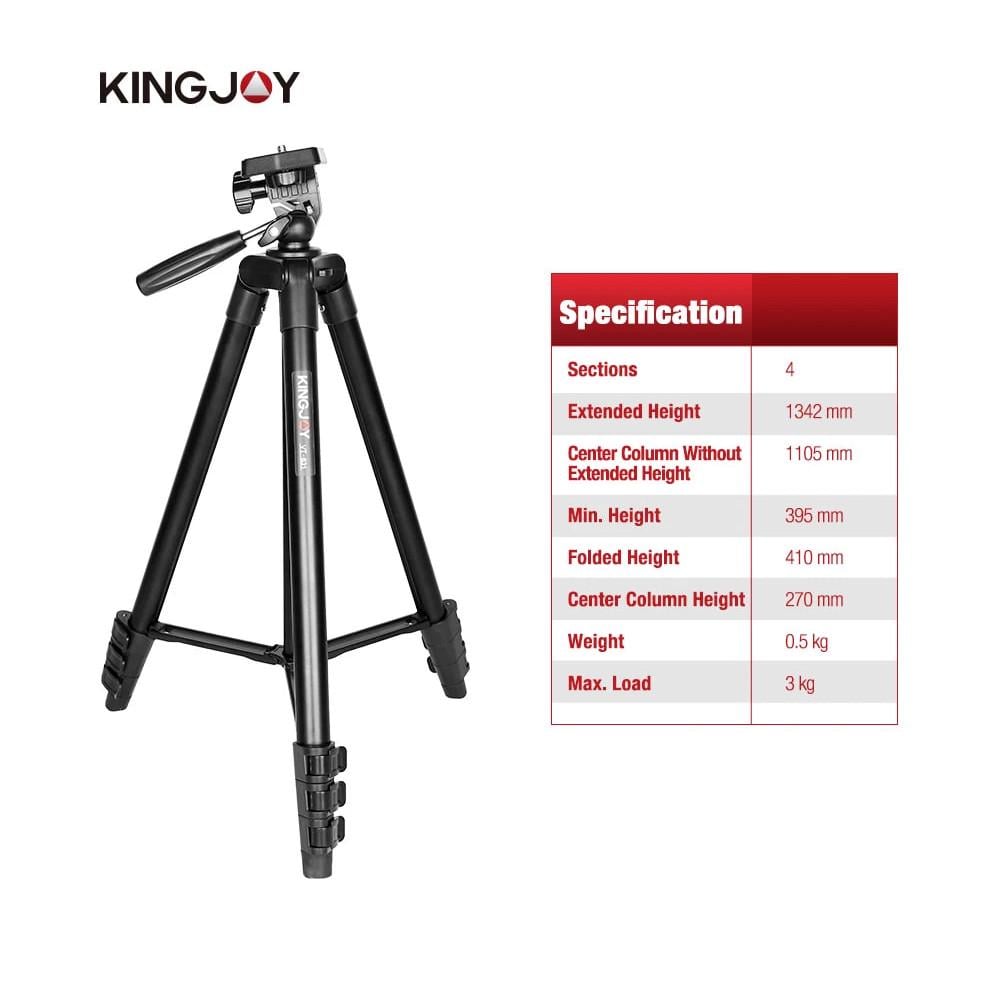 Штатив TaoTronics VT-831 Multifunctional Tripod Stand 1,35 м - фото 5