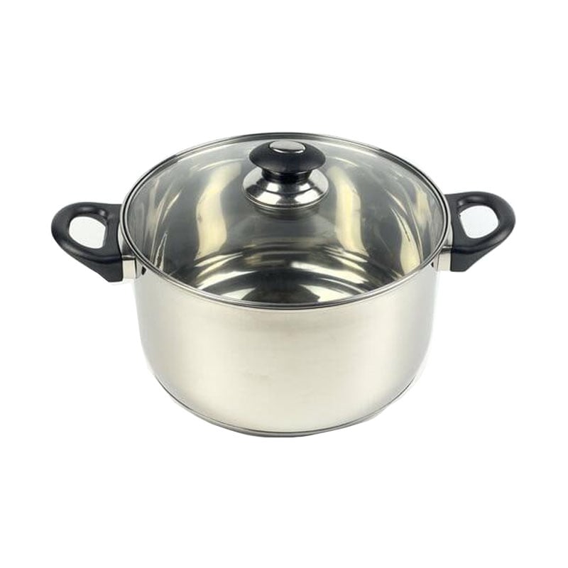 Набор кухонной посуды LB-1800 из нержавеющей стали со стеклянной крышкой (tf4516)