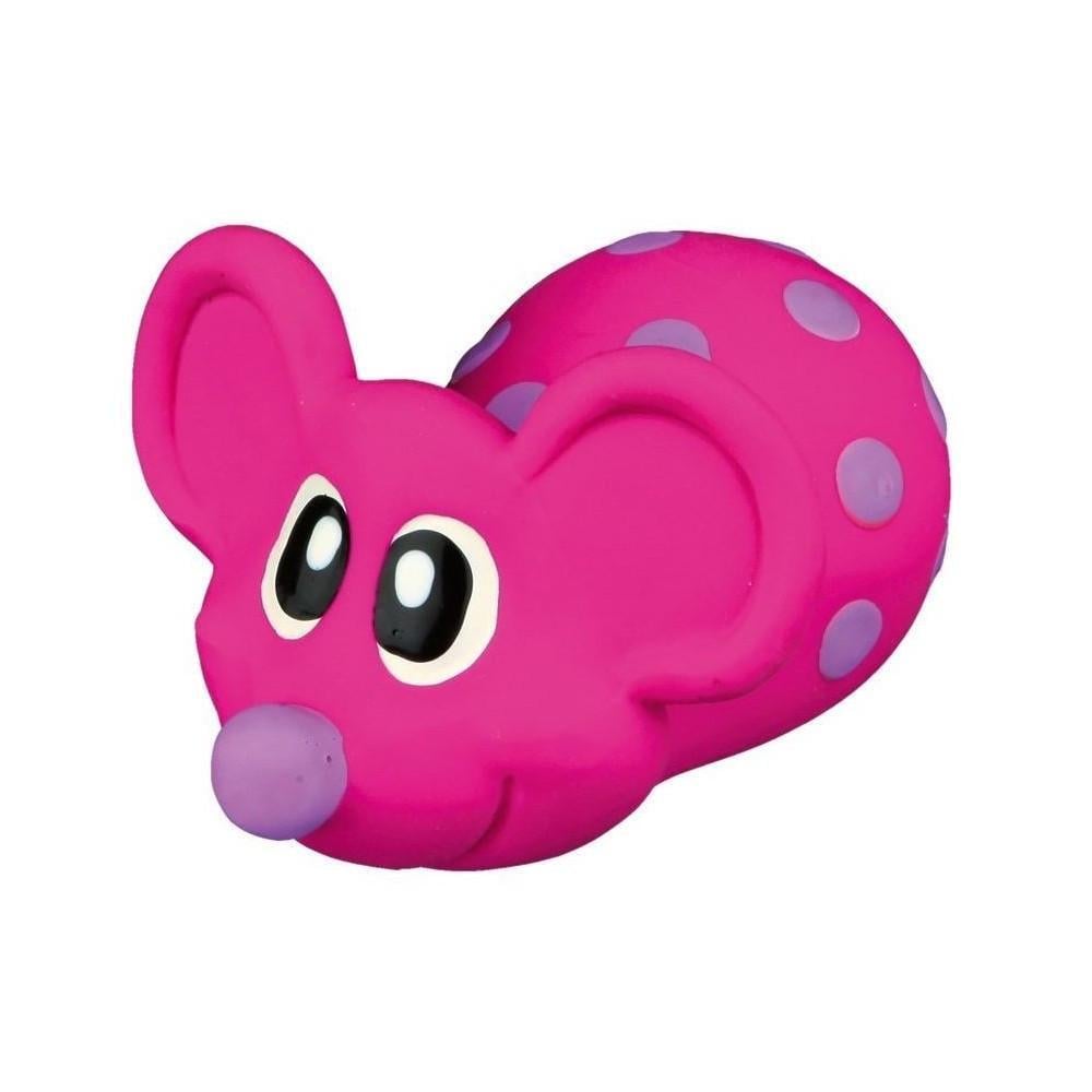 Игрушка для собак Trixie Мышь с пискавкой в горошек латекс 8 см Розовый (4011905351704)