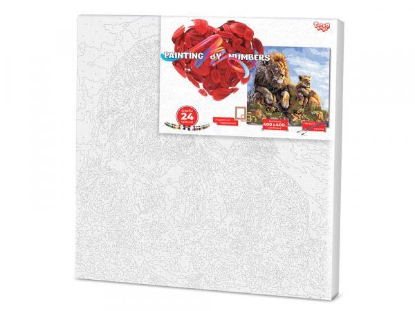 Картина по номерам Danko Toys Животные Лев 40х40 см рус. в термопакете (KpNe-02-06) Картина по номерам Danko Toys Животные Лев 40х40 см рус. в термопакете (KpNe-02-06)