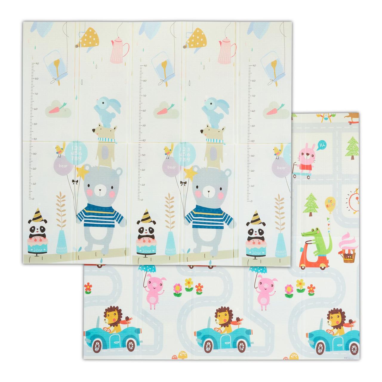 Коврик детский поролоновый складной Животные 195x175 см