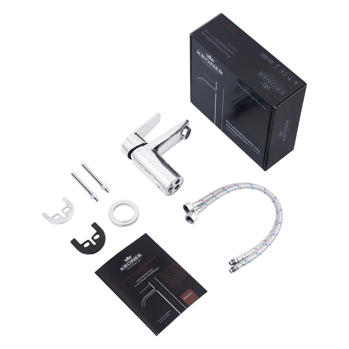 Смеситель для раковины Kroner KRP Brocken C010 Хром (CV023594) - фото 6