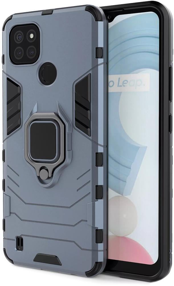 Противоударный чехол Transformers для Realme C21Y (подставка кольцо) Graphite (24148-40)