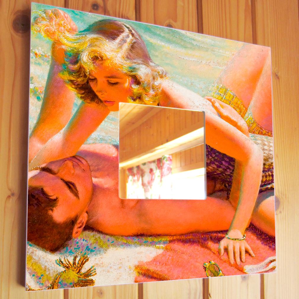 Зеркало декоративное Ты меня любишь? 260х260 мм (M00023)