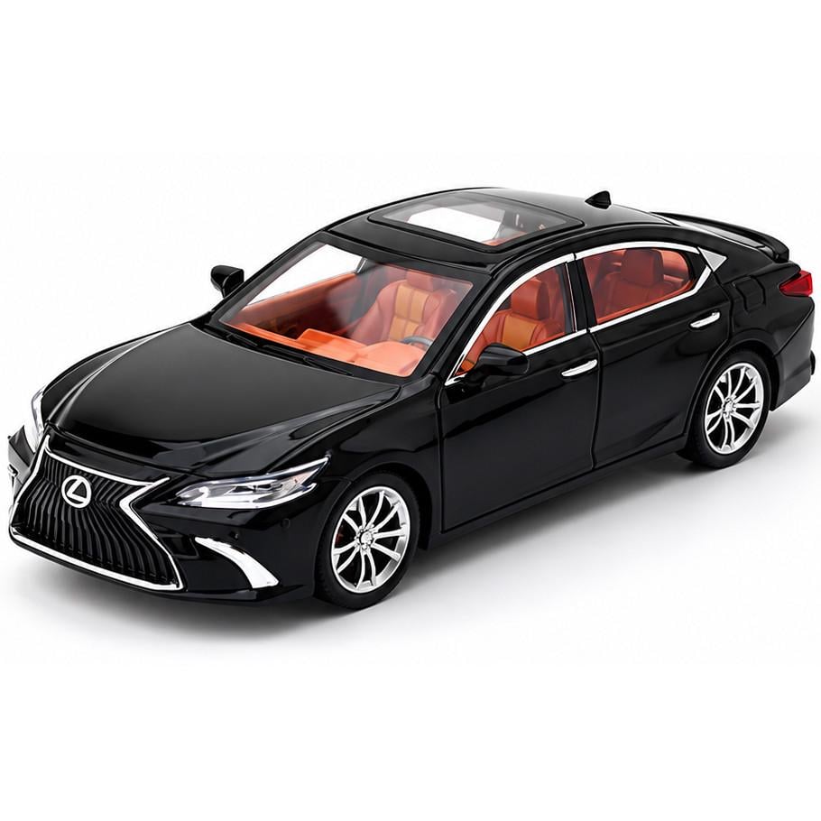 Іграшкова машинка-модель металева AutoExpert Lexus ES 300h 1:24 інерційна зі світлом та звуком/відкриваються двері Чорний (35245500)