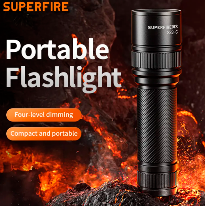 Фонарь ручной аккумуляторный S33-C SuperFire 210 Lumen IP44 (2506405503) - фото 2
