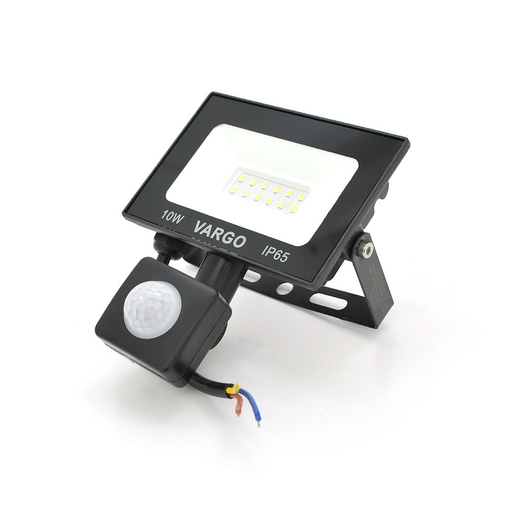 Прожектор LED Vg-10W с датчиком движения 10 Вт 2700 Лм Черный (23823)