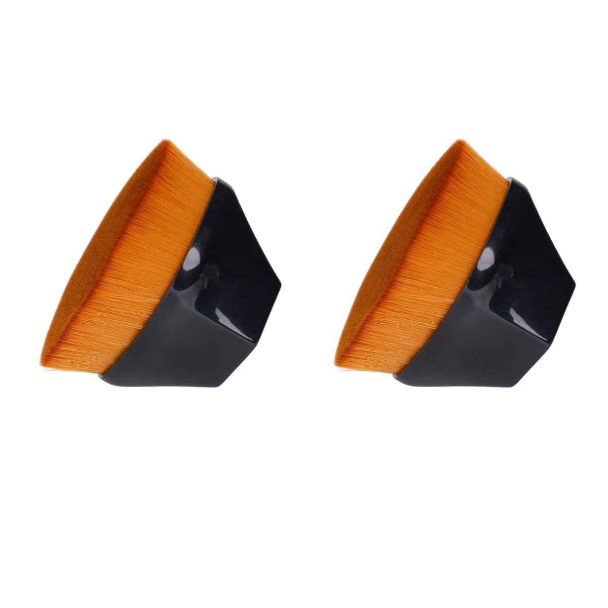 Кисточка Adoran для тональной основы и макияжа 60х45 мм 2 шт. Черный (1044)