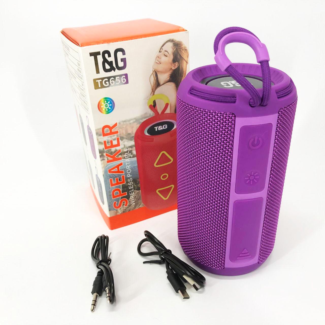 Колонка Bluetooth портативна TG656 FM-радіо Фіолетовий - фото 8