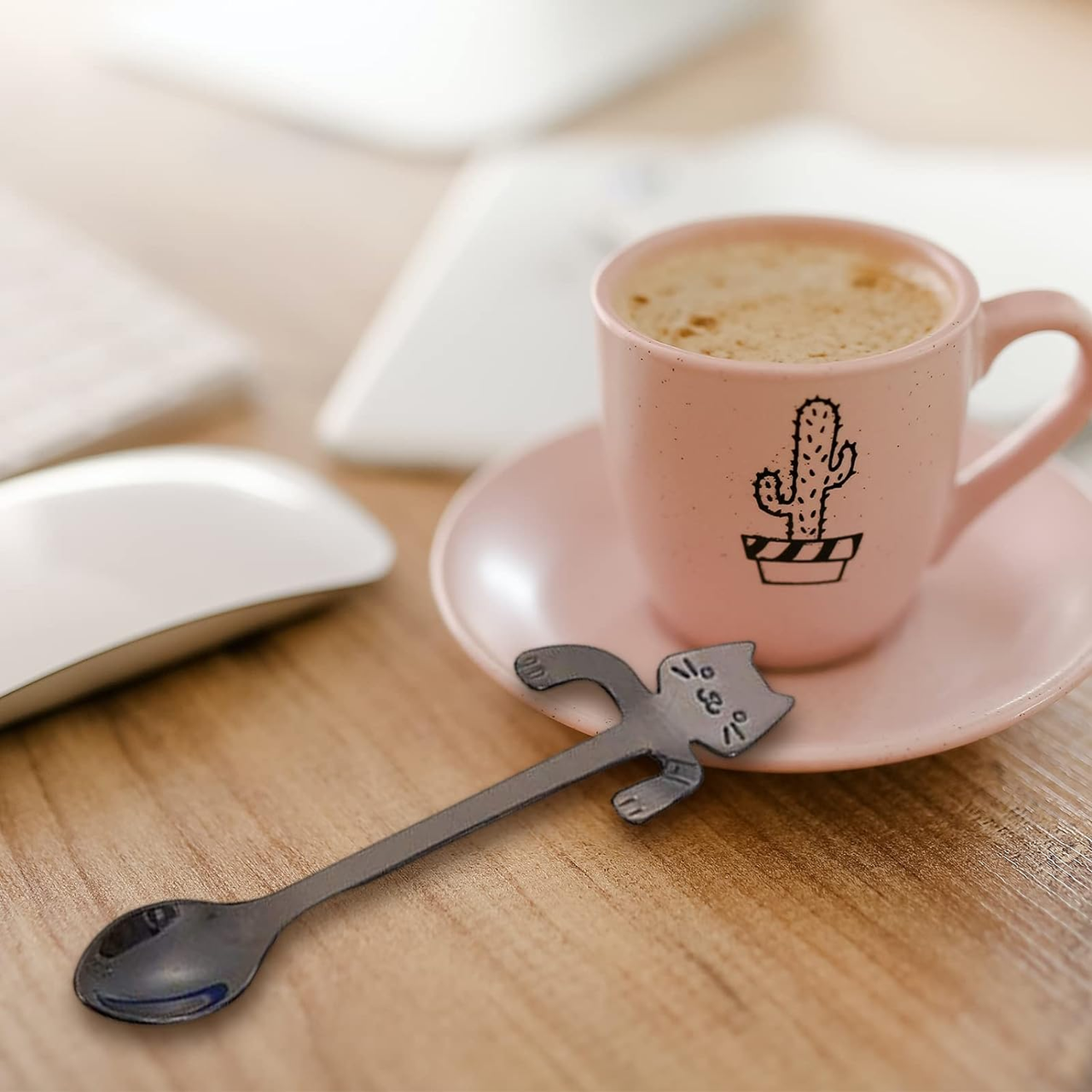 Чайная ложка с держателем на чашку в виде кота Черный (13949178) - фото 7 Чайная ложка с держателем на чашку в виде кота Черный (13949178) - фото 7