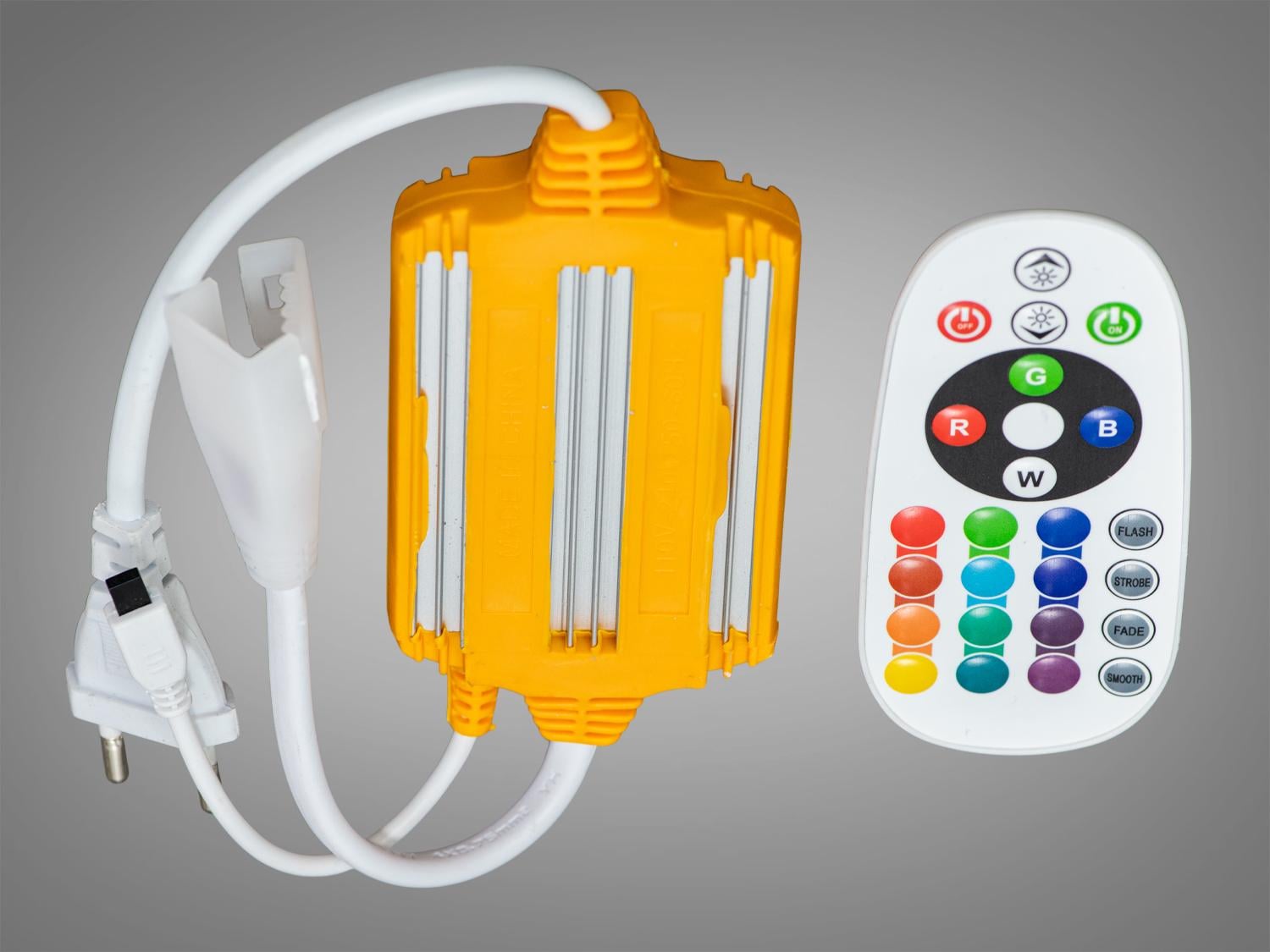 Коннектор-контроллер с дистанционным управлением для ленты 220V RGB (PC220-RGB-plug)