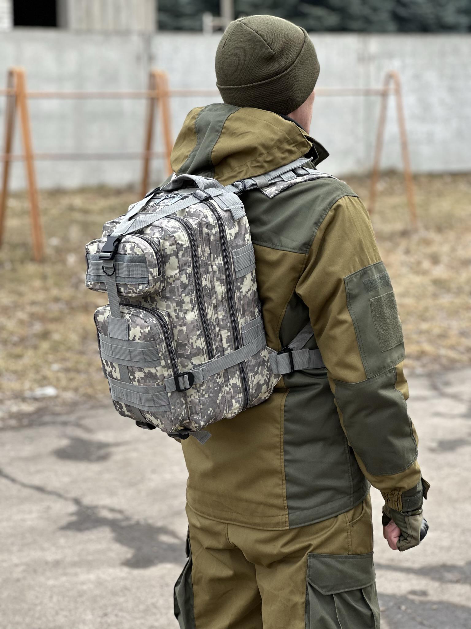 Рюкзак армійський Tactic 25 л Піксель (ta25-pixel) - фото 3 Рюкзак армійський Tactic 25 л Піксель (ta25-pixel) - фото 3