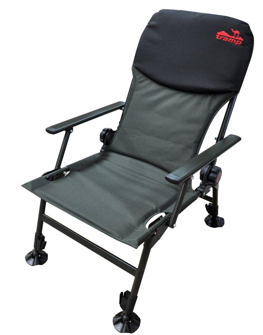 Кресло туристическое карповое Tramp Fisherman Ultra Черно-зеленый (TRF-041)
