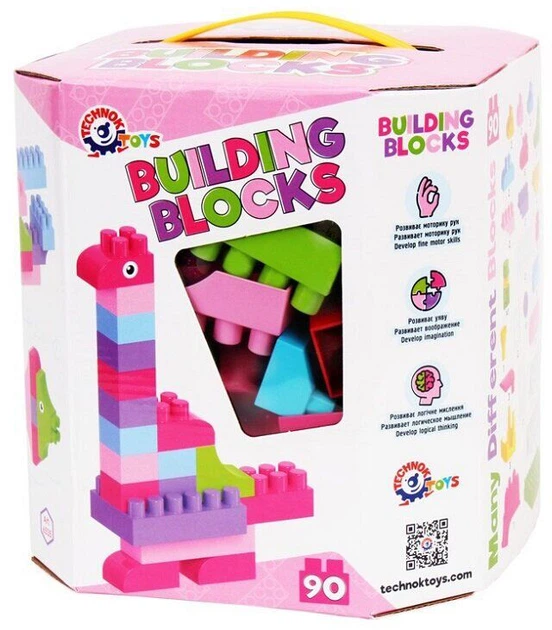 Конструктор детский ТехноК Building Blocks из пластика 90 дет. Разноцветный (150-98-TH6535)