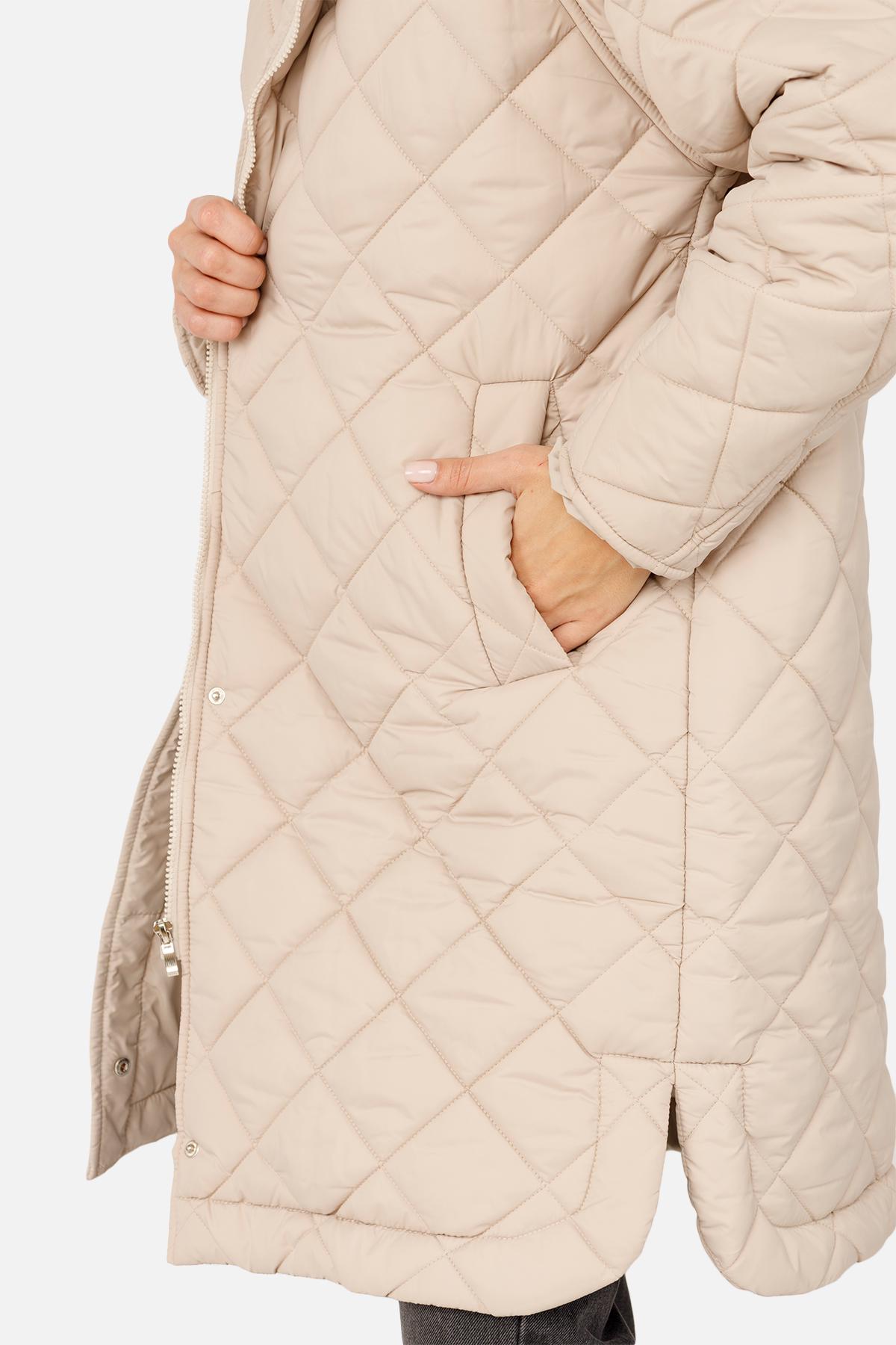 Куртка жіноча ЦБ-00259285 р. 40 Бежевий (28422184) - фото 4 Куртка жіноча ЦБ-00259285 р. 40 Бежевий (28422184) - фото 4