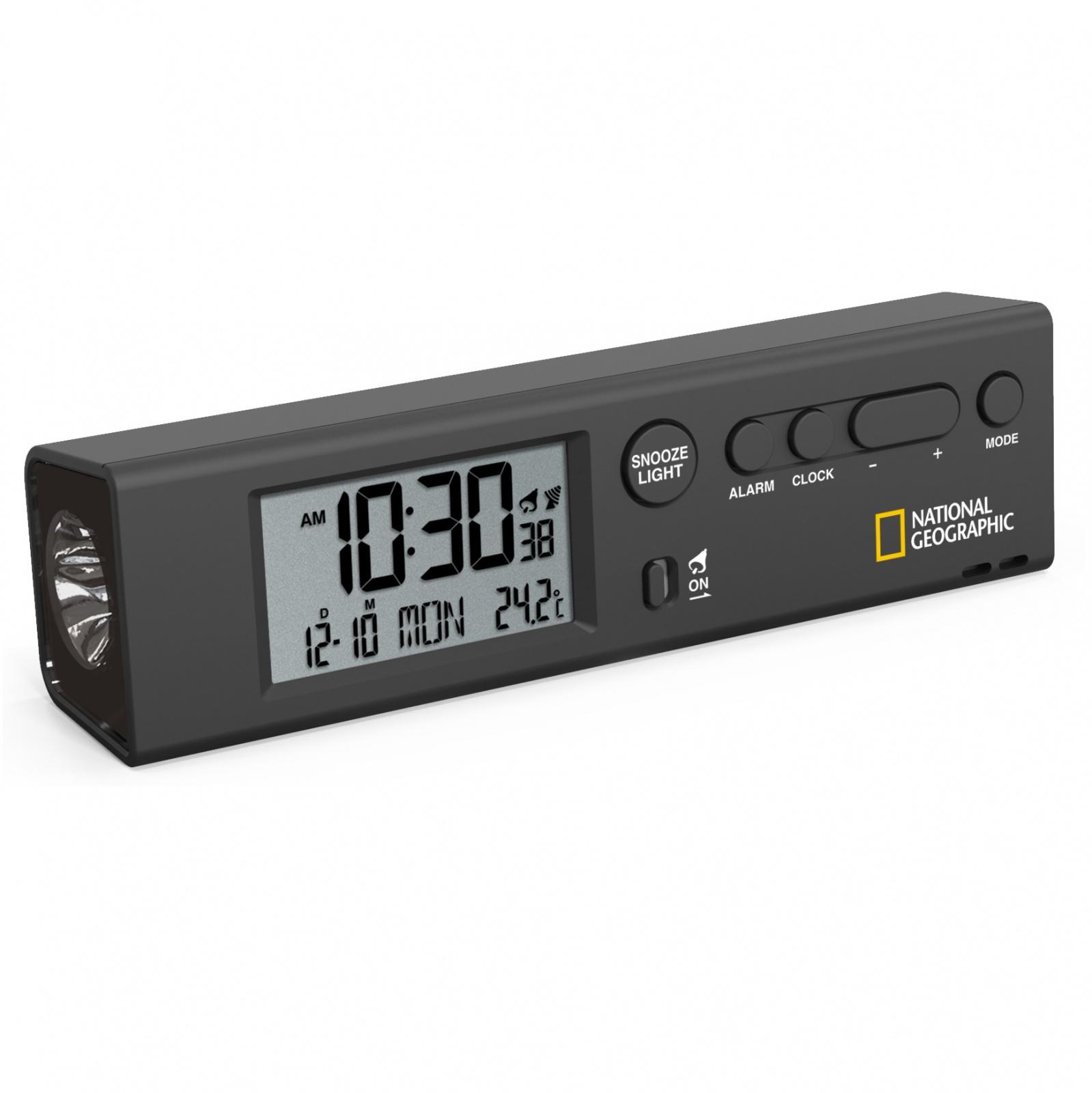 Часы настольные National Geographic Thermometer Flashlight Black (9060300)