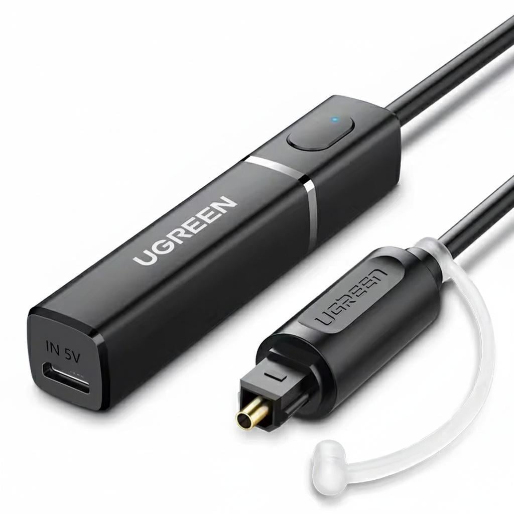 Bluetooth-трансмітер оптичний UGREEN CM150 Bluetooth 5.0/aptX/50 см Чорний (50213)