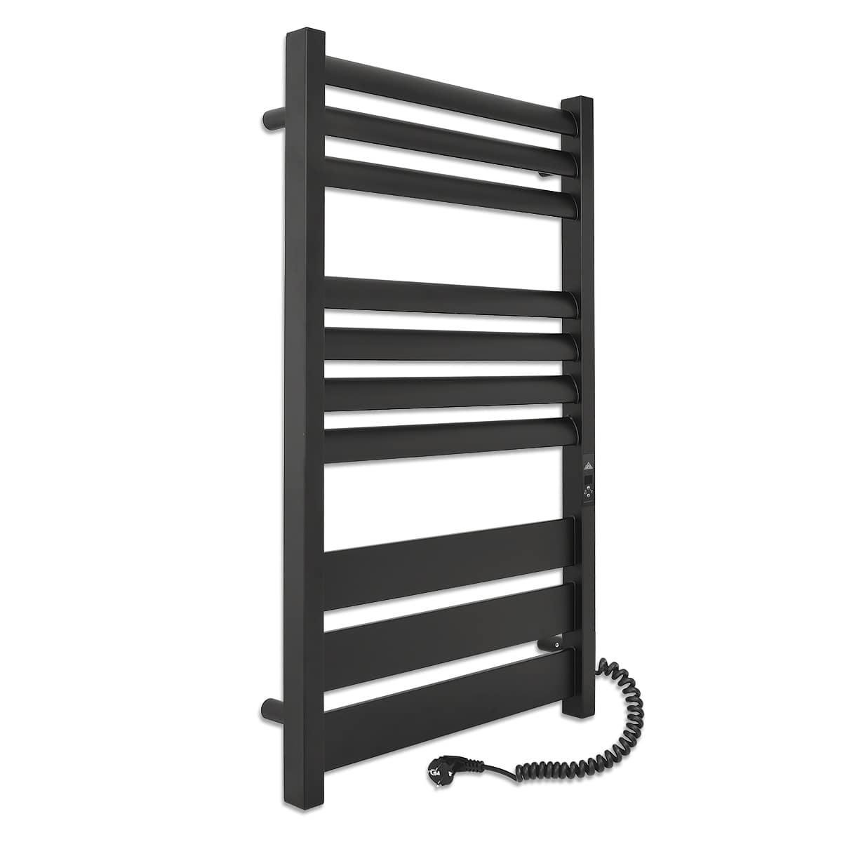 Полотенцесушитель электрический для ванной Laris Зебра Лавина ЧФЧ10 500х900 мм Е из стали Черный (147-127-75201092)