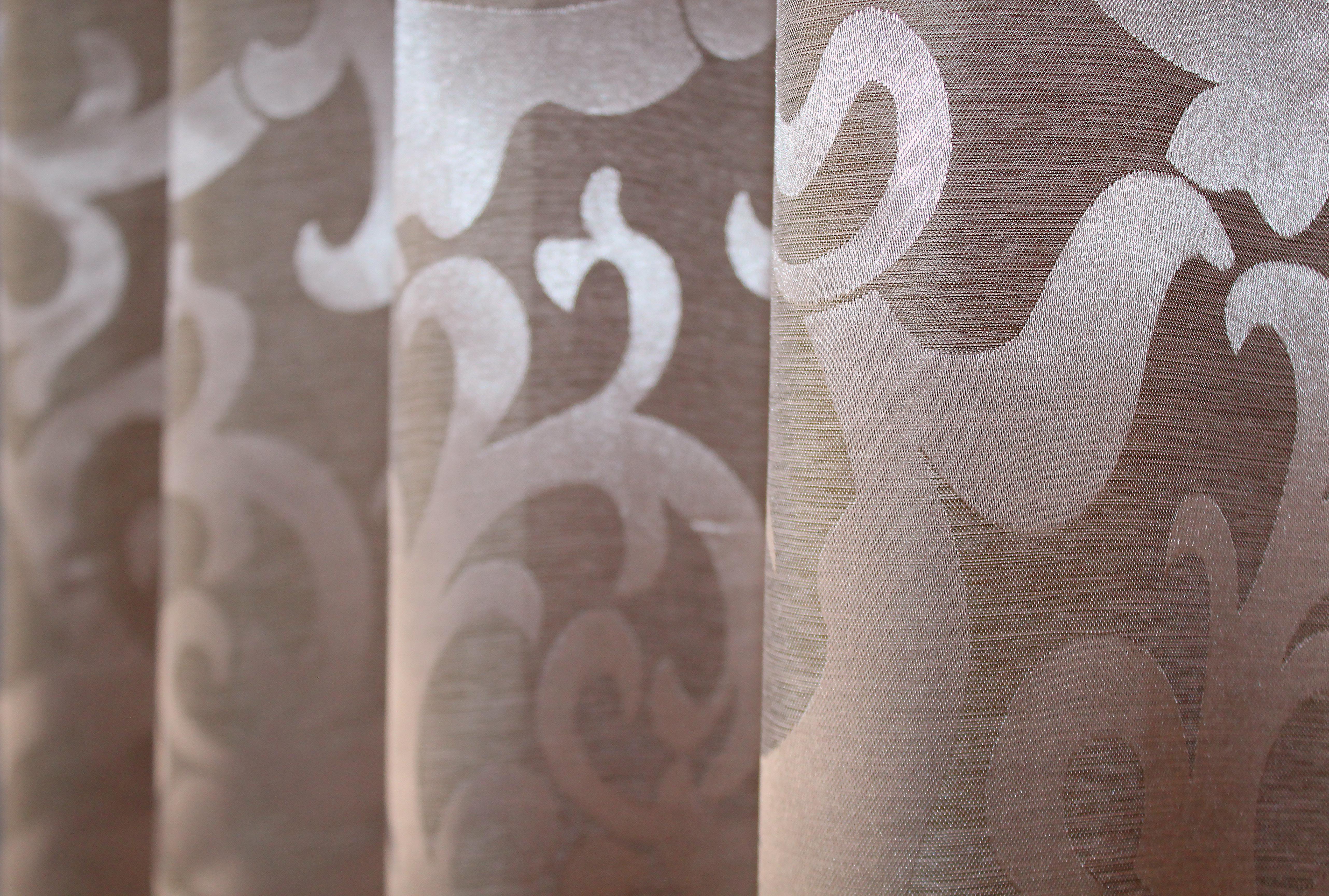 Комплект коротких штор VR-Textil жаккард Вензель № 090ш 130х170 см 2 шт. Пудровый (35-0013) - фото 7