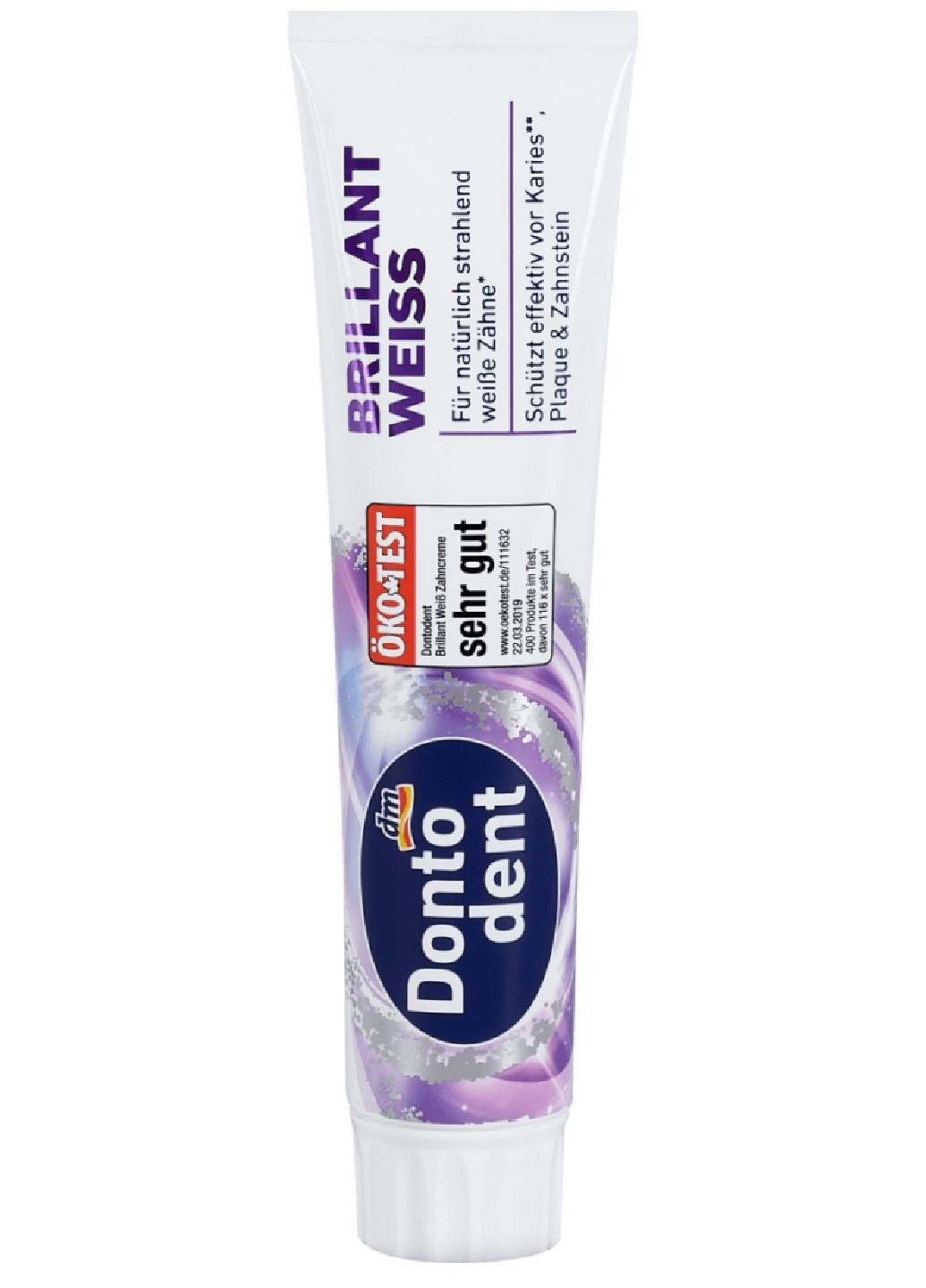 Зубная паста Dontodent Brillant Weiss 125 мл (Е-01332) - фото 1 Зубная паста Dontodent Brillant Weiss 125 мл (Е-01332) - фото 1