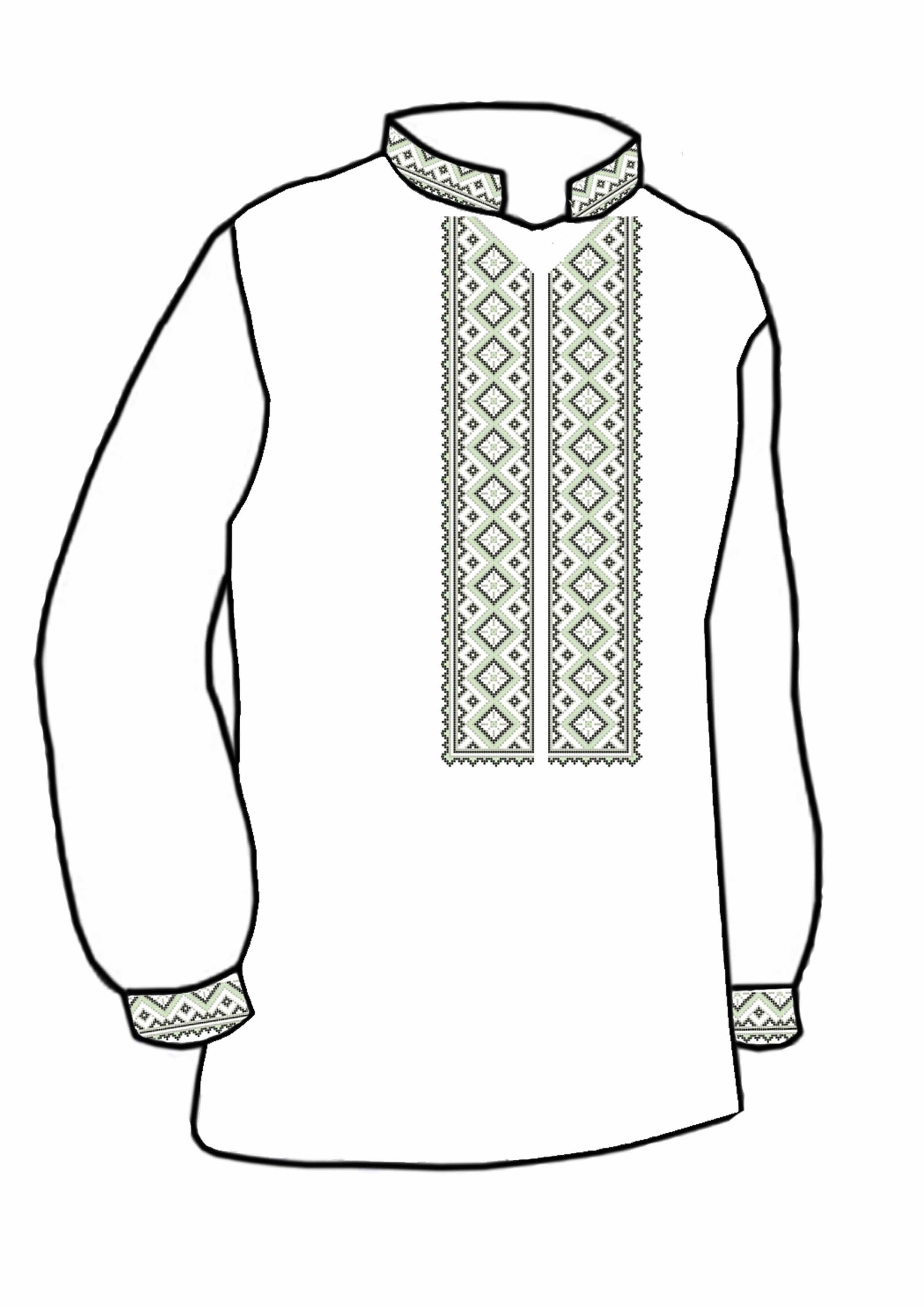 Заготовка для вишивки нитками або бісером сорочка СЧ-105 домоткане полотно Заготовка для вишивки нитками або бісером сорочка СЧ-105 домоткане полотно