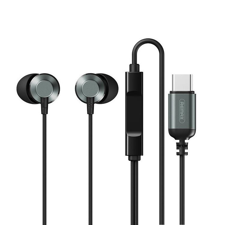 Наушники проводные Remax RM-512a Type-C Grey (017564)